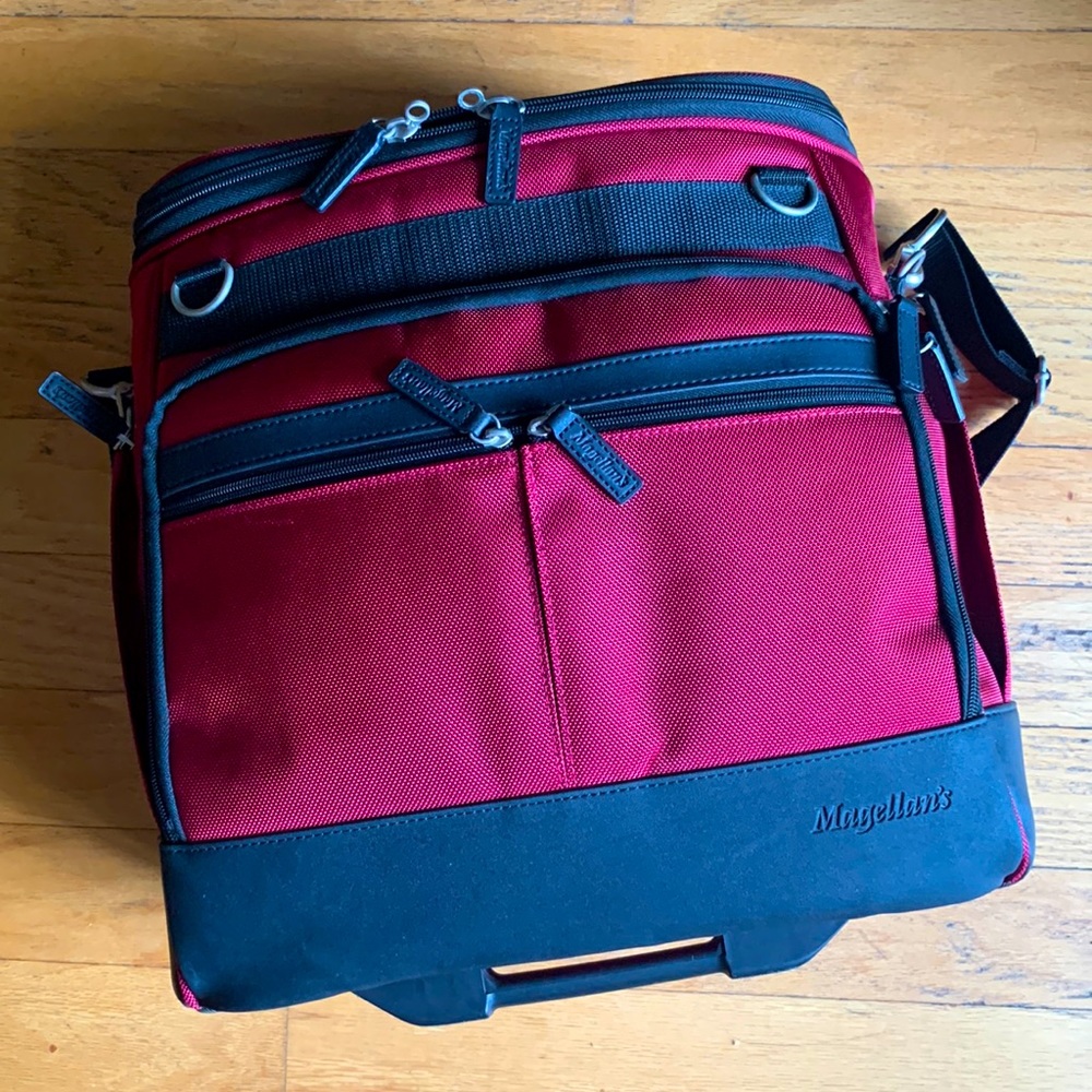 Magellan Outdoors Red Crossbody Travel Bag - Durable Organizer